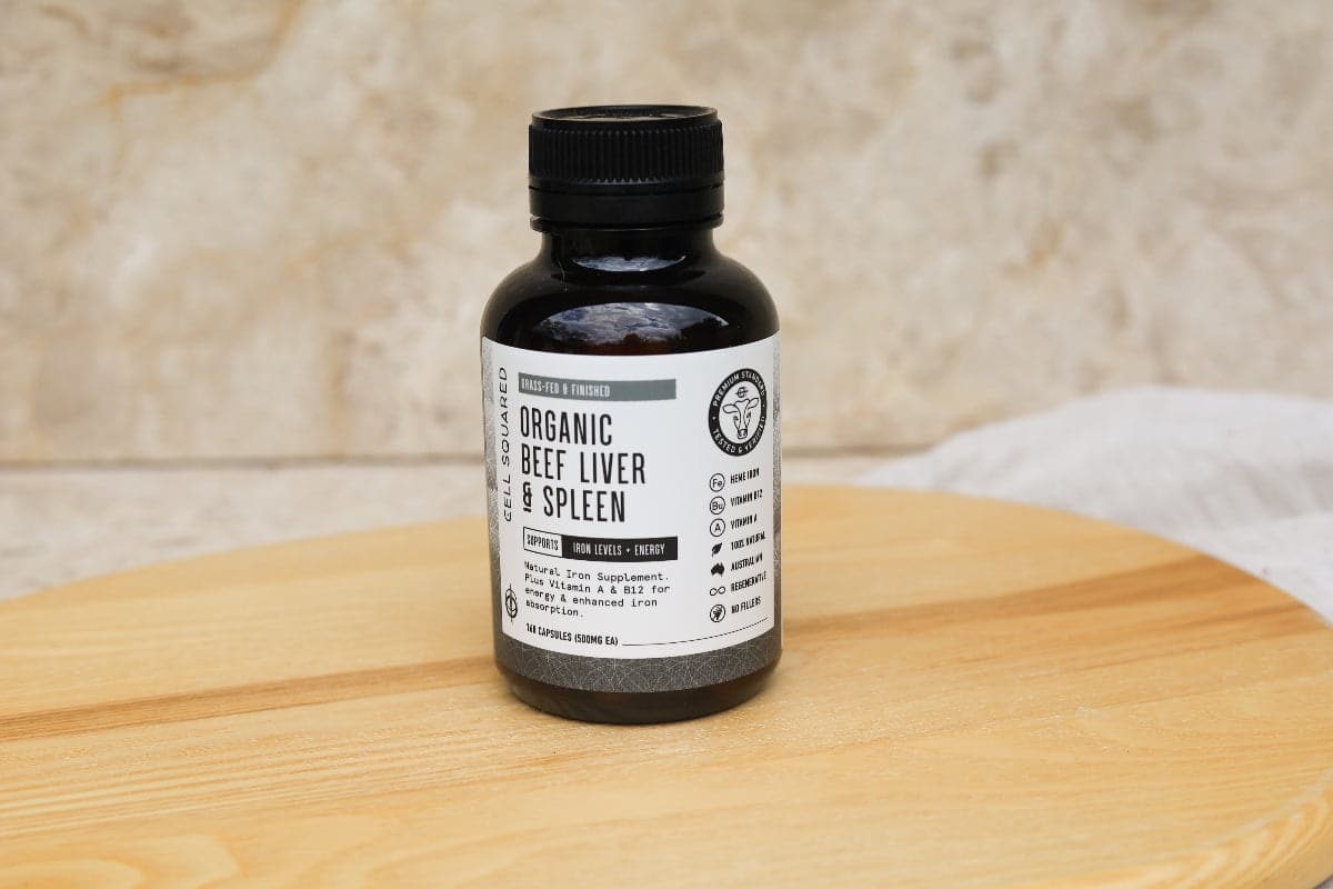 Organic Beef Liver & Spleen Capsules - Cell Squared