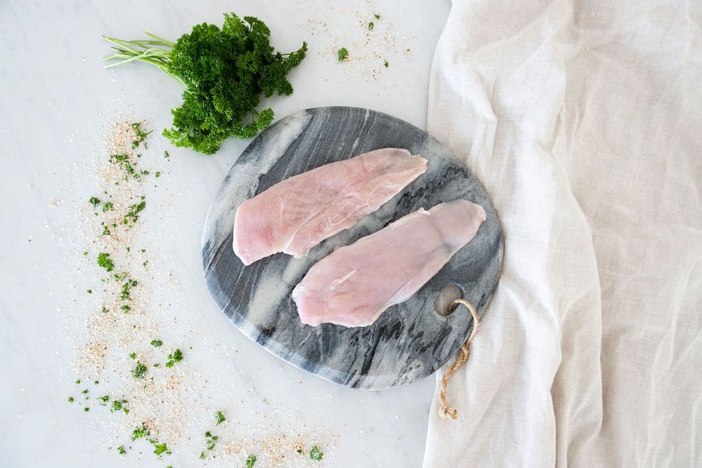 Certified Organic Chicken Schnitzel cut